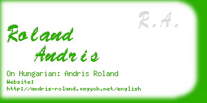 roland andris business card